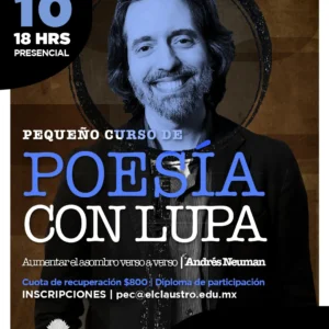 <b>PEQUEÑO CURSO DE POESÍA CON LUPA:</b> Aumentar el asombro verso a verso